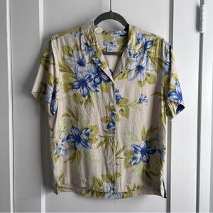 Bill Blass Silk Hawaiian Shirt M
